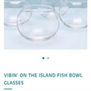 Chic&tonic Vibin on the island fish bowl cocktail glasses.